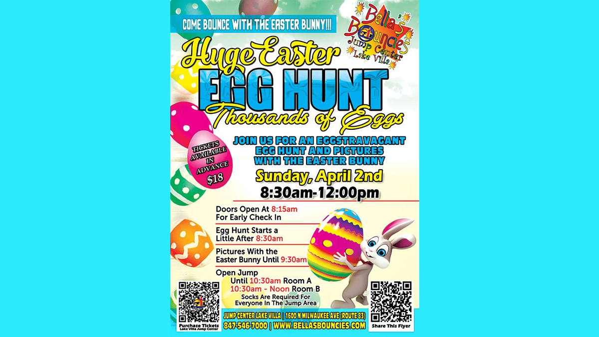 Easter Egg Hunt and Open Bounce at Bella's Bouncies Jump Center